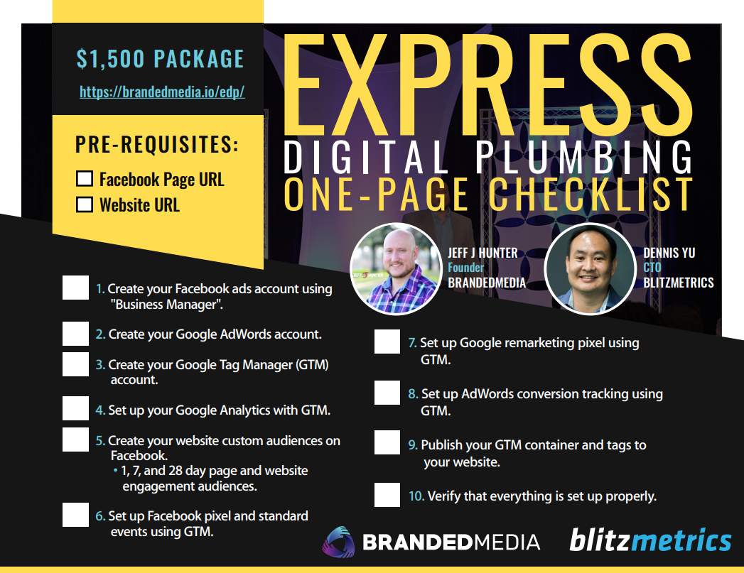 Express Digital Plumbing Checklist